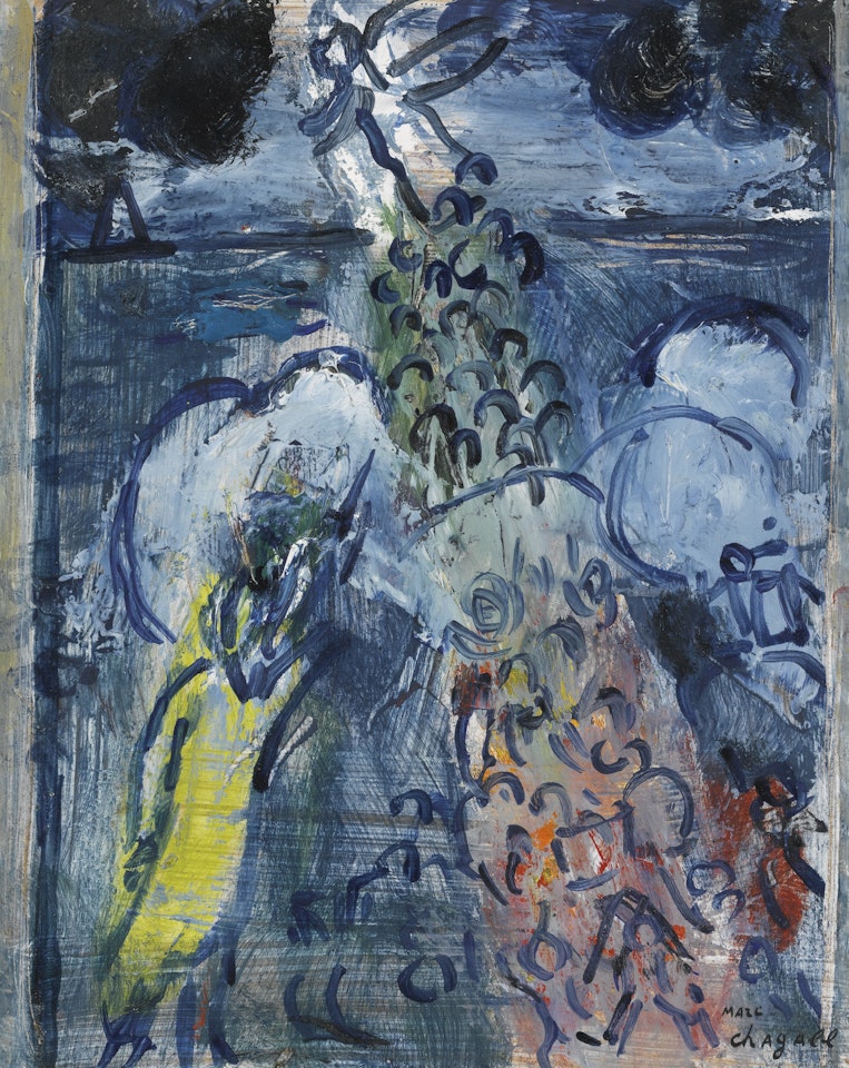 ESQUISSE POUR "LA TRAVERSÉE DE LA MER ROUGE" by Marc Chagall