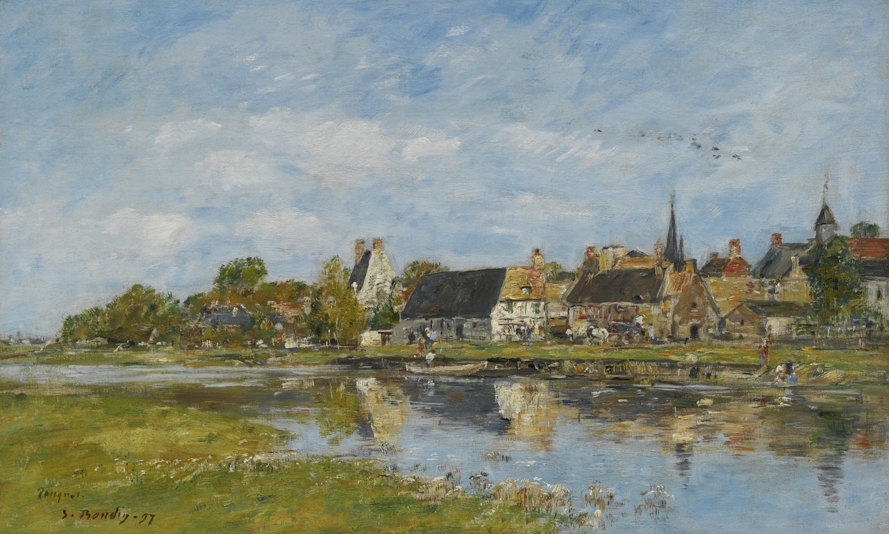 LE VIEUX PORT DE TOUQUES by Eugène Boudin