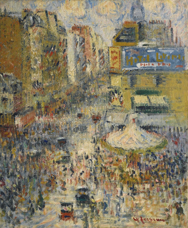 RUE DE CLIGNANCOURT, SOLEIL, LE QUATORZE JUILLET by Gustave Loiseau