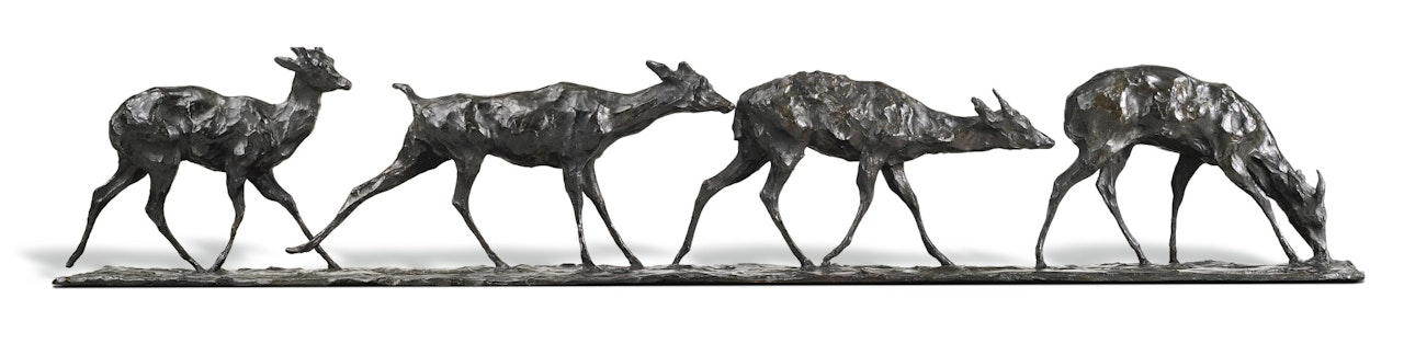 QUATRE PETITS CERFS CHINOIS by Rembrandt Bugatti