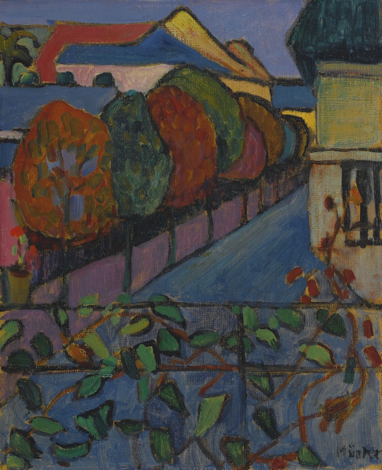 BLICK VOM BALKON DES BONNER HAUSES (VON MÜNTERS BALKON IN BONN) (VIEW FROM THE BALCONY OF BONN HOUSE (FROM MÜNTER'S BALCONY AT BONN)) by Gabriele Münter