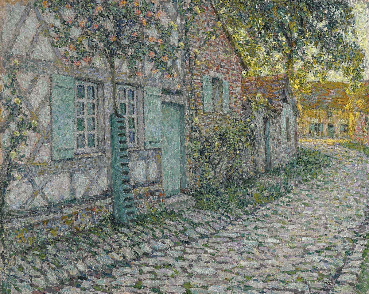 LES ROSES SUR LA MAISON by Henri Le Sidaner