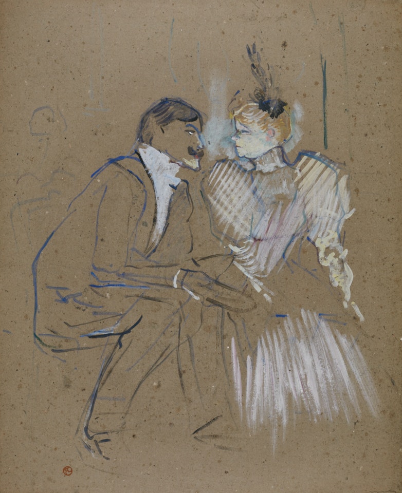 LUCIEN GUITRY ET JEANNE GRÂNIER by Henri de Toulouse-Lautrec