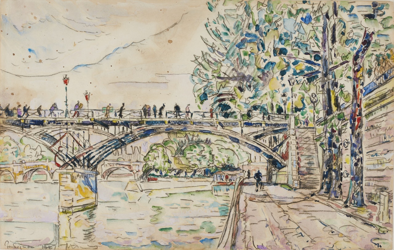 PARIS. LE PONT DES ARTS by Paul Signac
