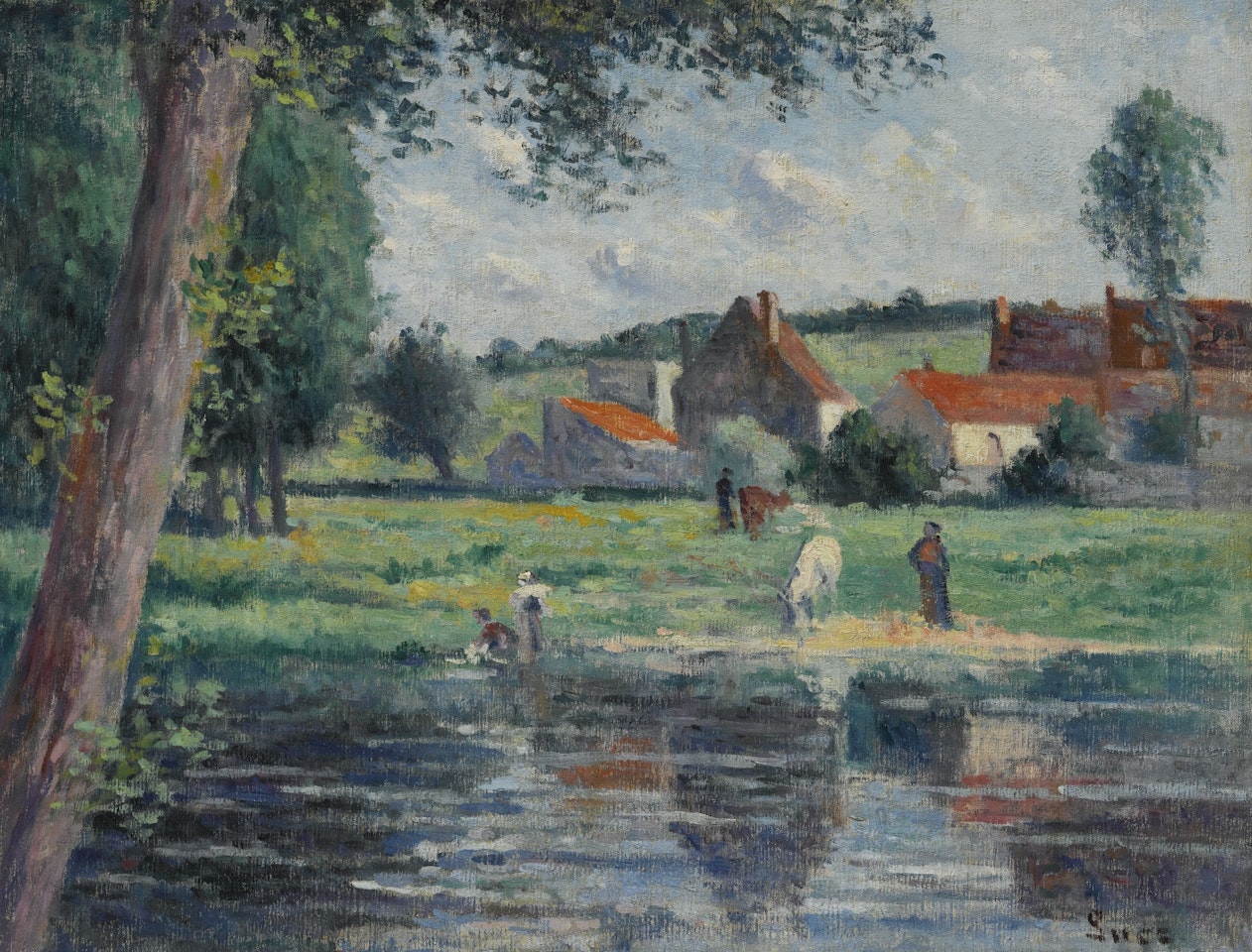 ABREUVOIR AU BORD DE LA CURE by Maximilien Luce
