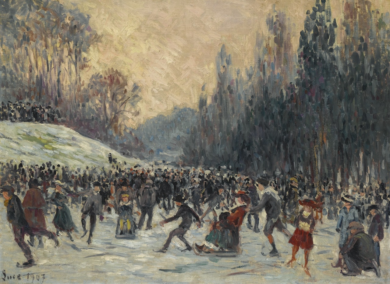 LES PATINEURS by Maximilien Luce