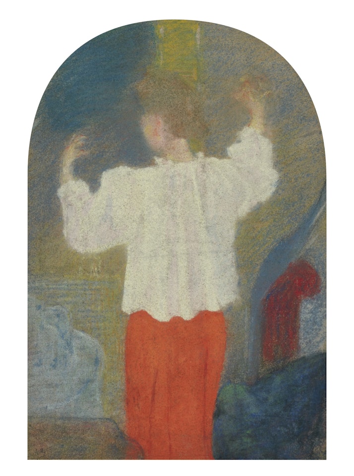 MARIE EN CARACO À SA TOILETTE by Édouard Vuillard