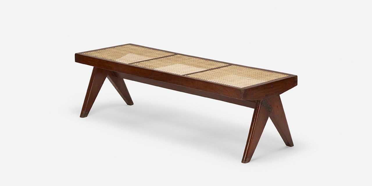 bench from the M.L.A Flats building, Chandigarh by Pierre Jeanneret