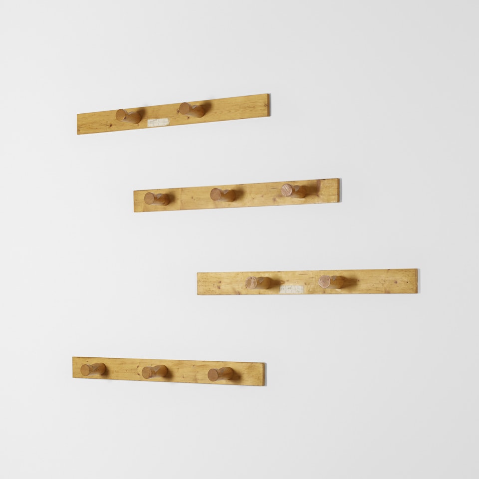 wall hooks from Les Arcs, Savoie, set of four by Charlotte Perriand