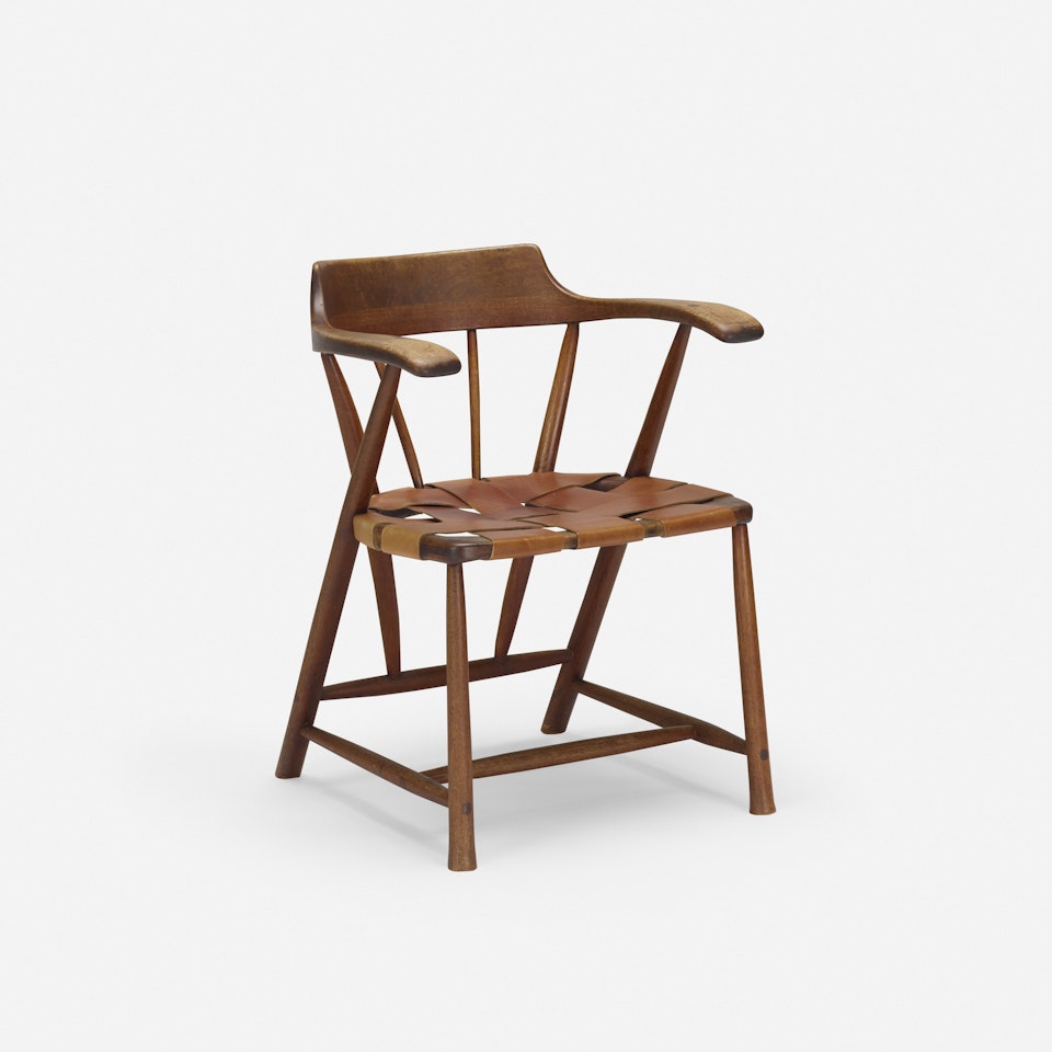 Captain's chair for Lawrence and Alice Seiver by Wharton Esherick