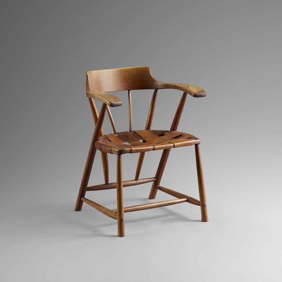 Captain's chair for Lawrence and Alice Seiver by Wharton Esherick