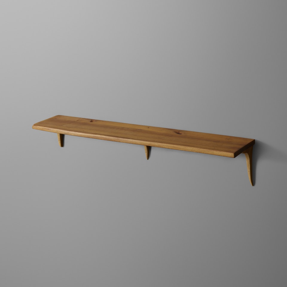 wall-mounted shelf for Lawrence and Alice Seiver by Wharton Esherick