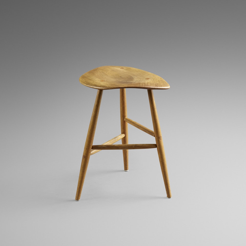 three-legged stool for Lawrence and Alice Seiver by Wharton Esherick