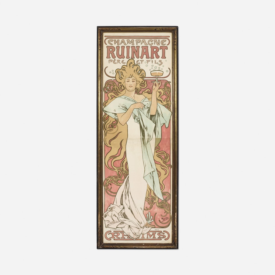 Champagne Ruinart poster from Maxim's, Chicago by Alphonse Mucha