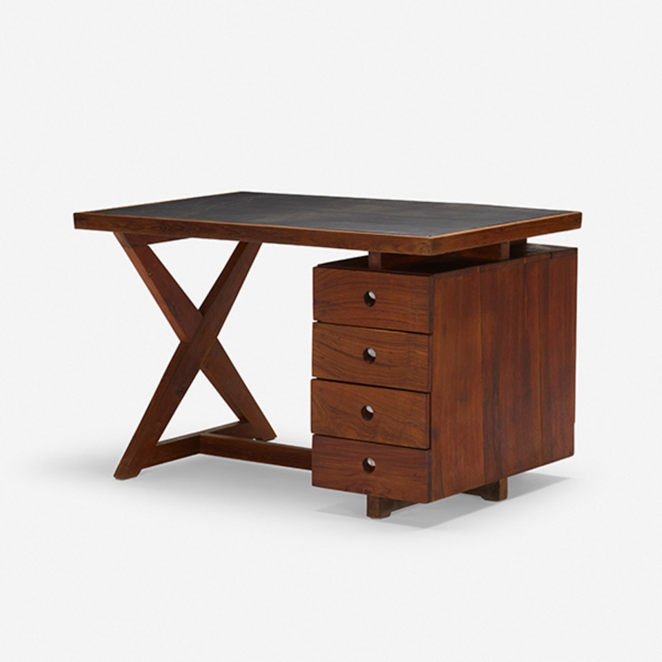 desk from the Administrative Buildings, Chandigarh by Pierre Jeanneret
