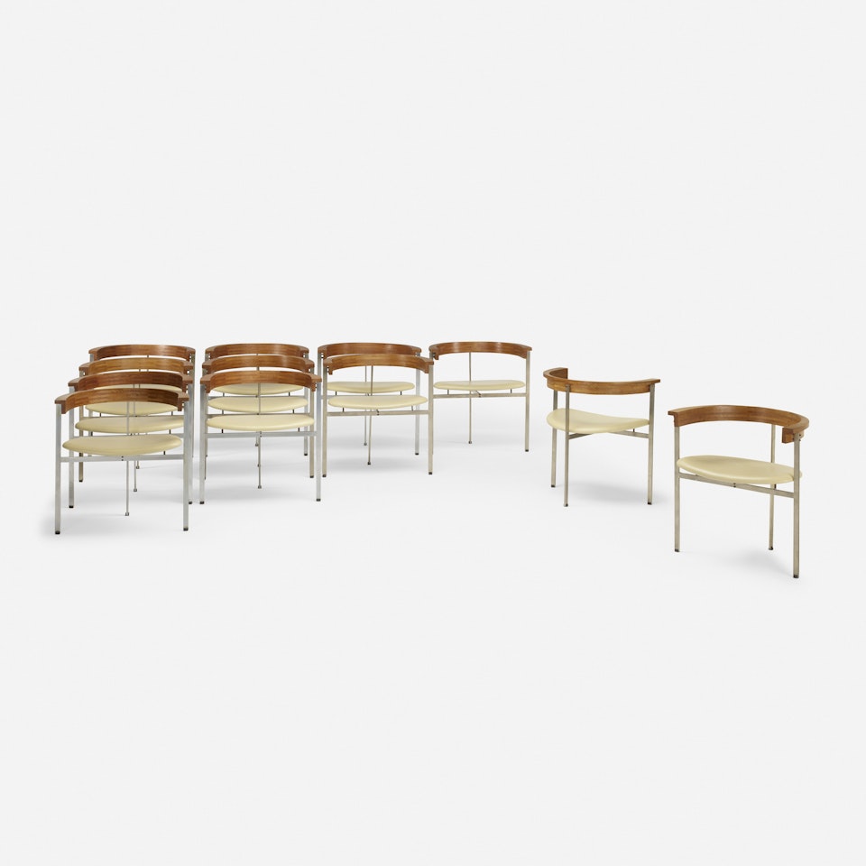 PK 11 chairs, set of twelve by Poul Kjaerholm