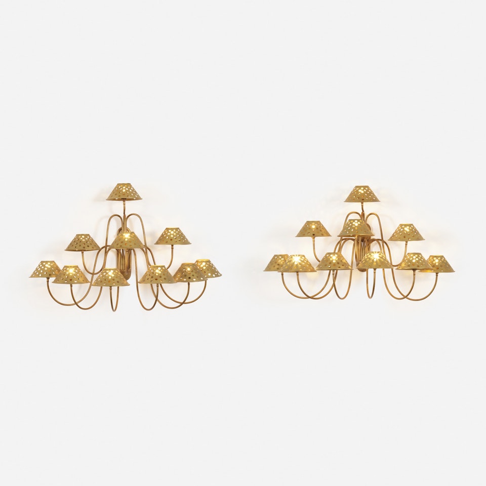 Bouquet sconces, pair by Jean Royere