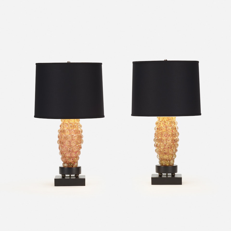 A Lenti table lamps, pair by Ercole Barovier