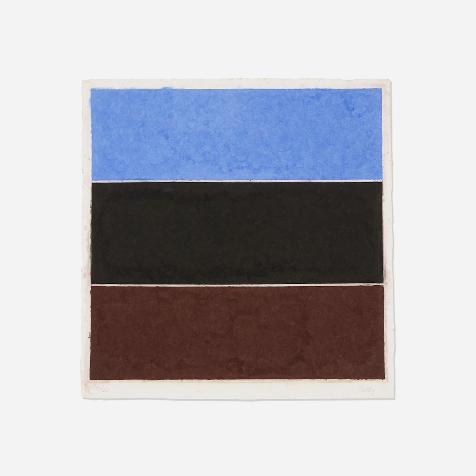 Colored Paper Image XVII (Blue, Black, Brown) by Ellsworth Kelly