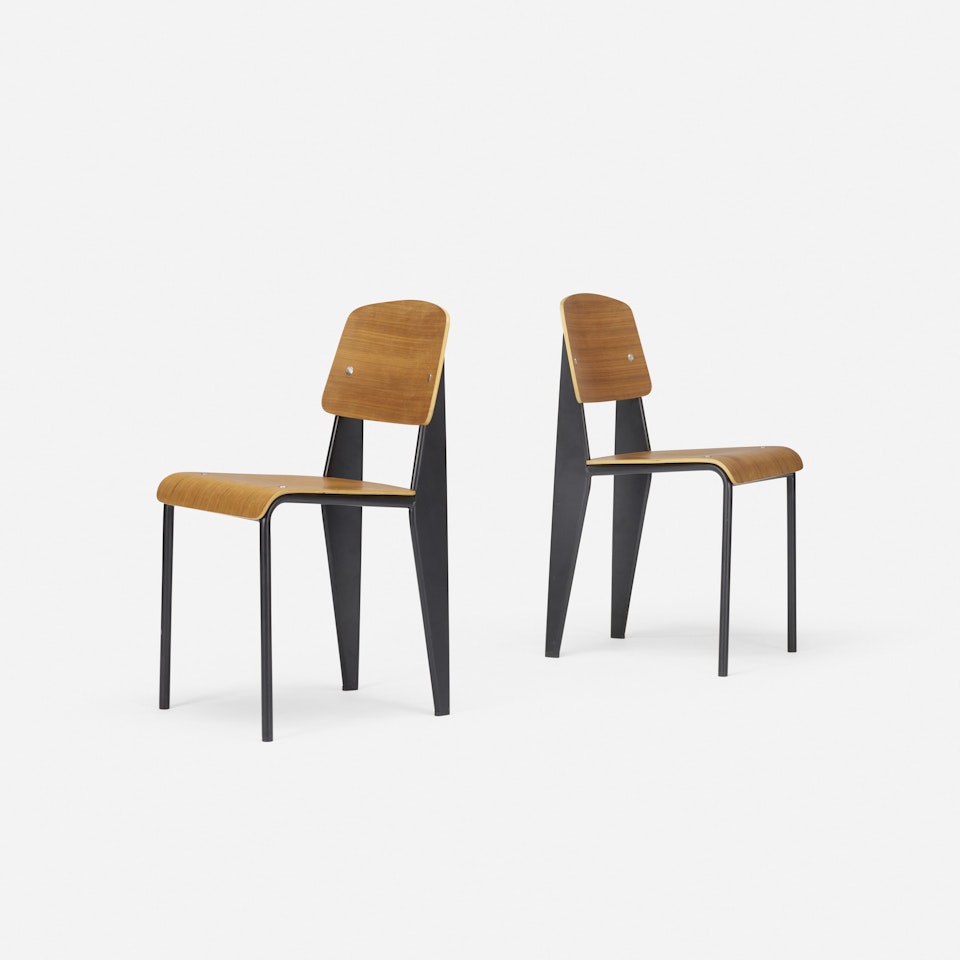 Standard chairs, pair by Jean Prouvé