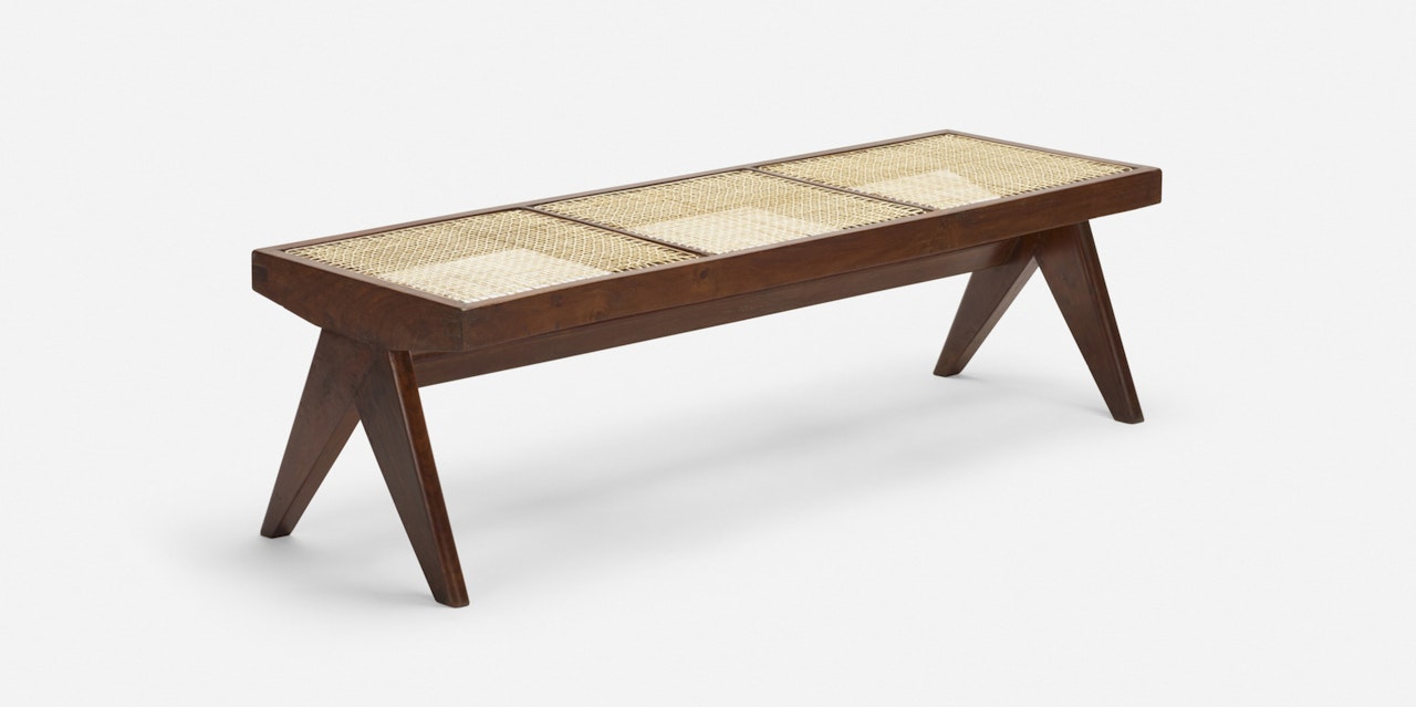 bench from the M.L.A. Flats building, Chandigarh by Pierre Jeanneret