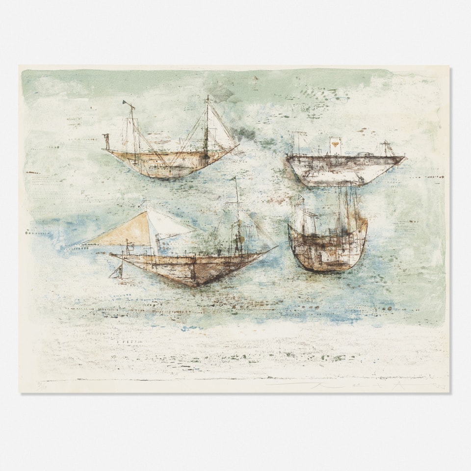 Voiles à la mer by Zao Wou-Ki