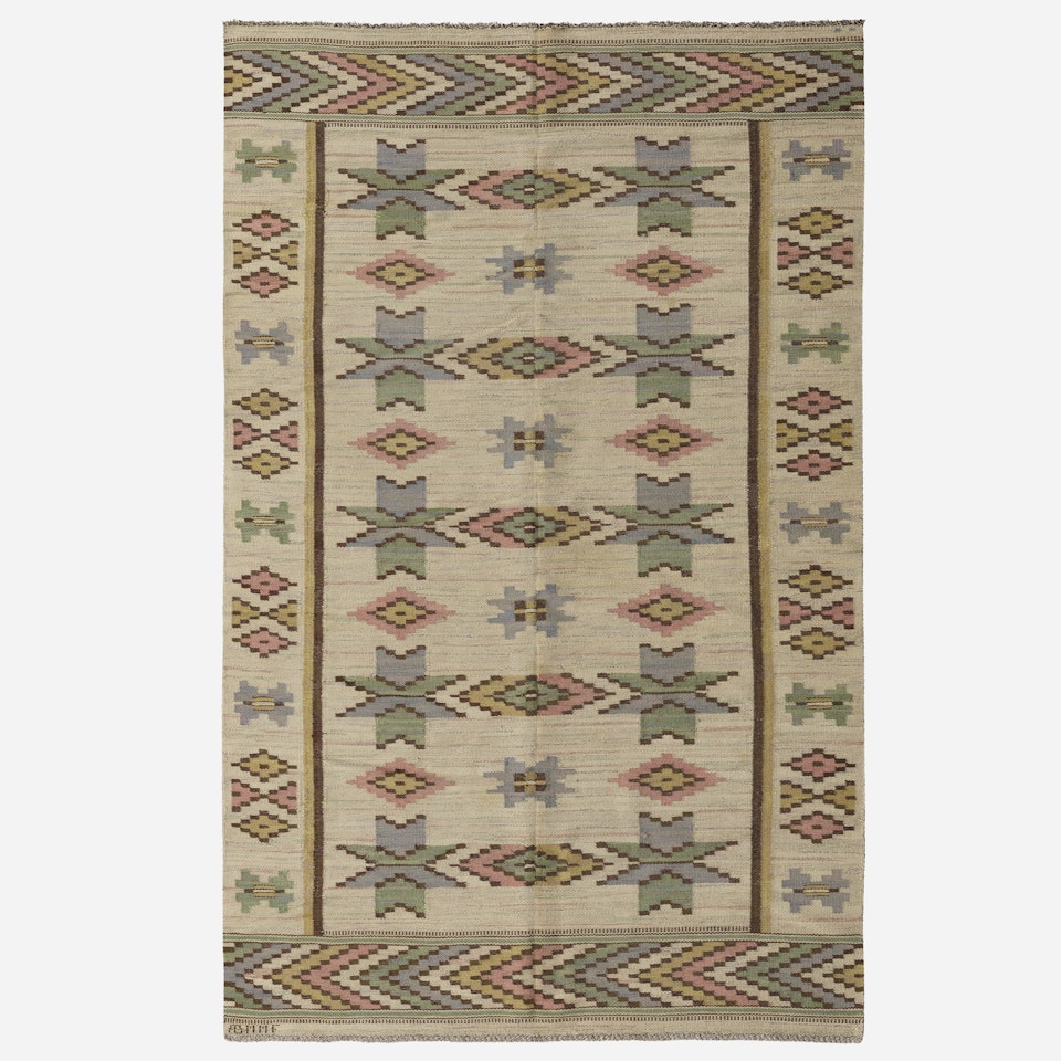 Vit Botten flatweave carpet by Märta Maas-Fjetterström