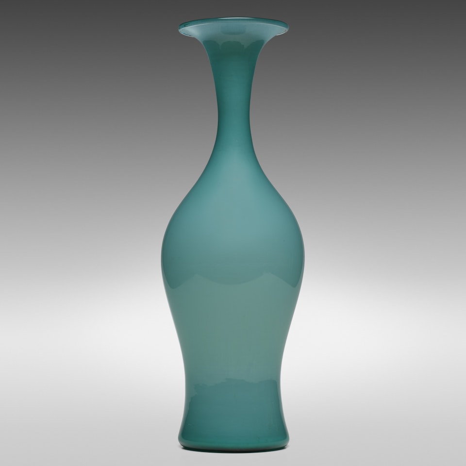 Monumental Opalino vase, model 3556 by Paolo Venini