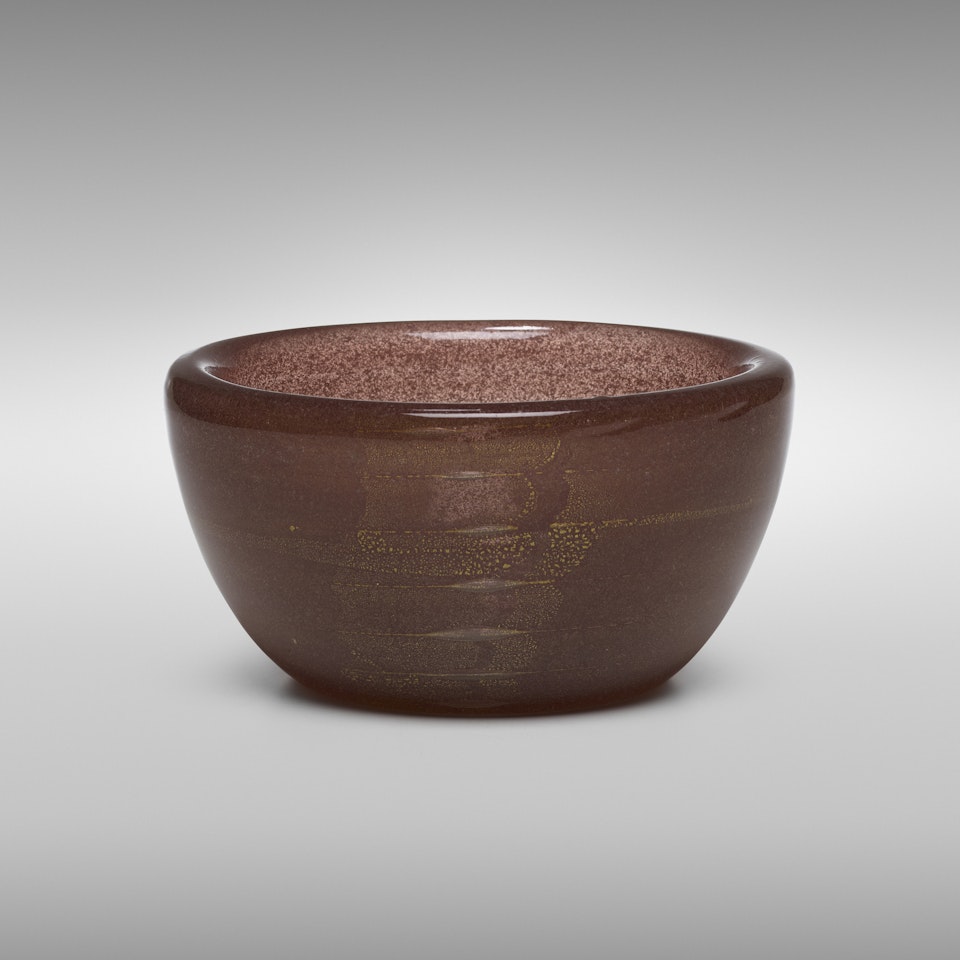Sommerso a Bollicine bowl, model 3522 by Carlo Scarpa