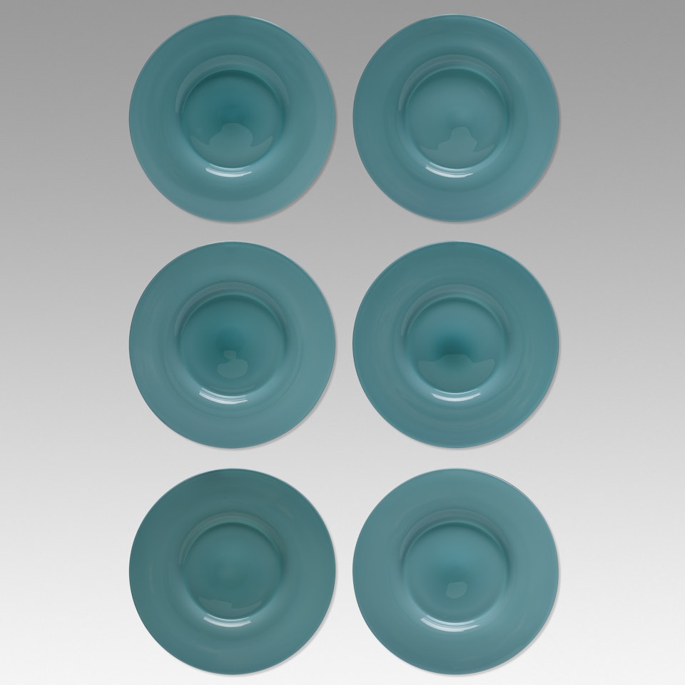 Opalino plates, set of six by Paolo Venini