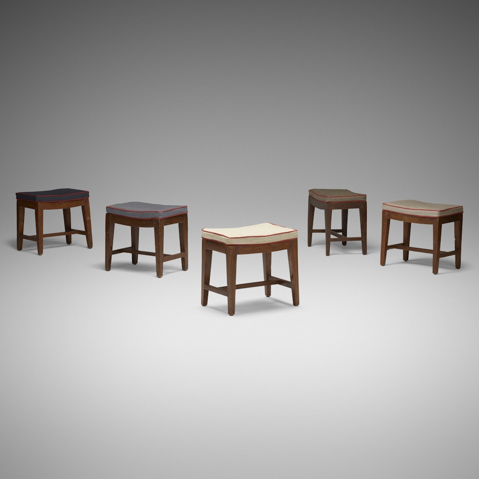 stools from Chandigarh, set of five by Pierre Jeanneret