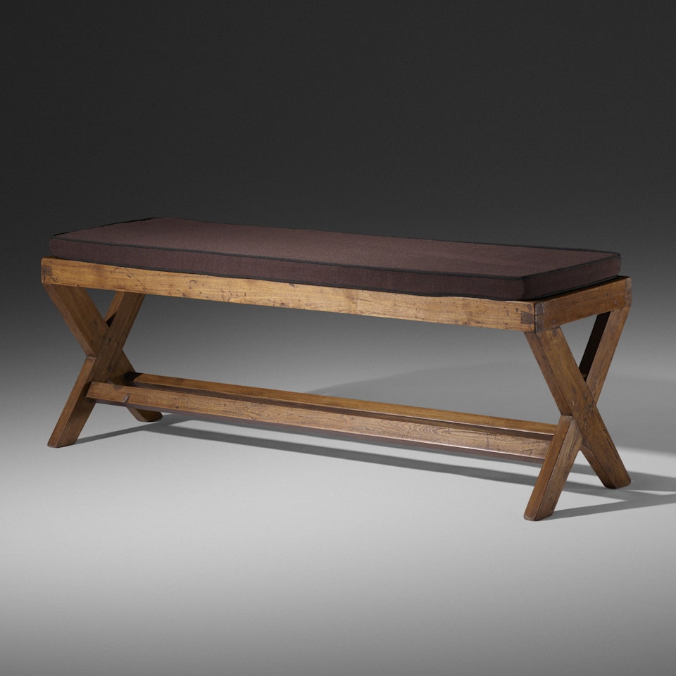 bench from the M.L.A. Flats building, Chandigarh by Pierre Jeanneret
