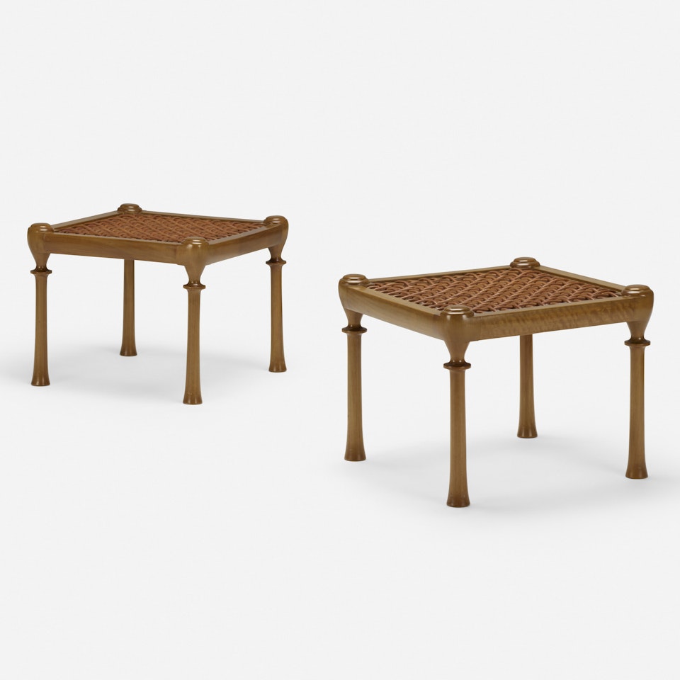 Diphros stools, pair by Terence Harold Robsjohn-Gibbings