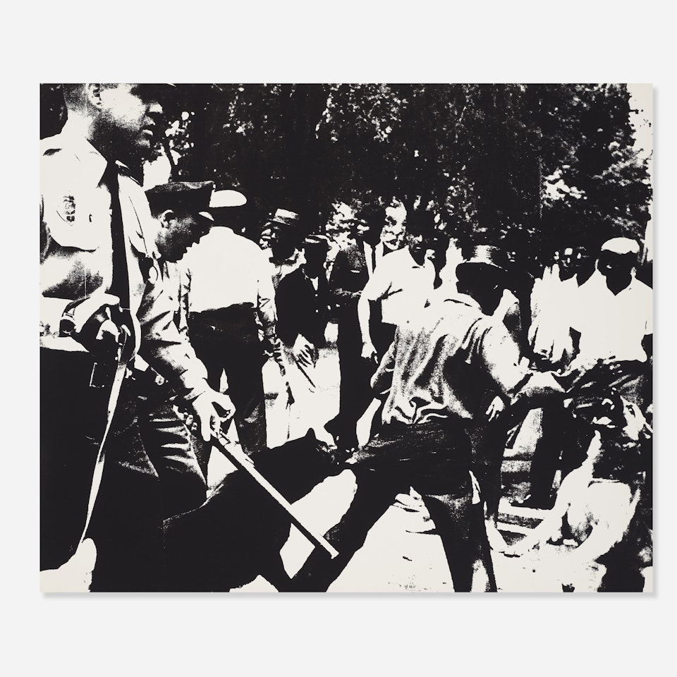 Birmingham Race Riot from the X + X (Ten Works by Ten Painters) portfolio by Andy Warhol