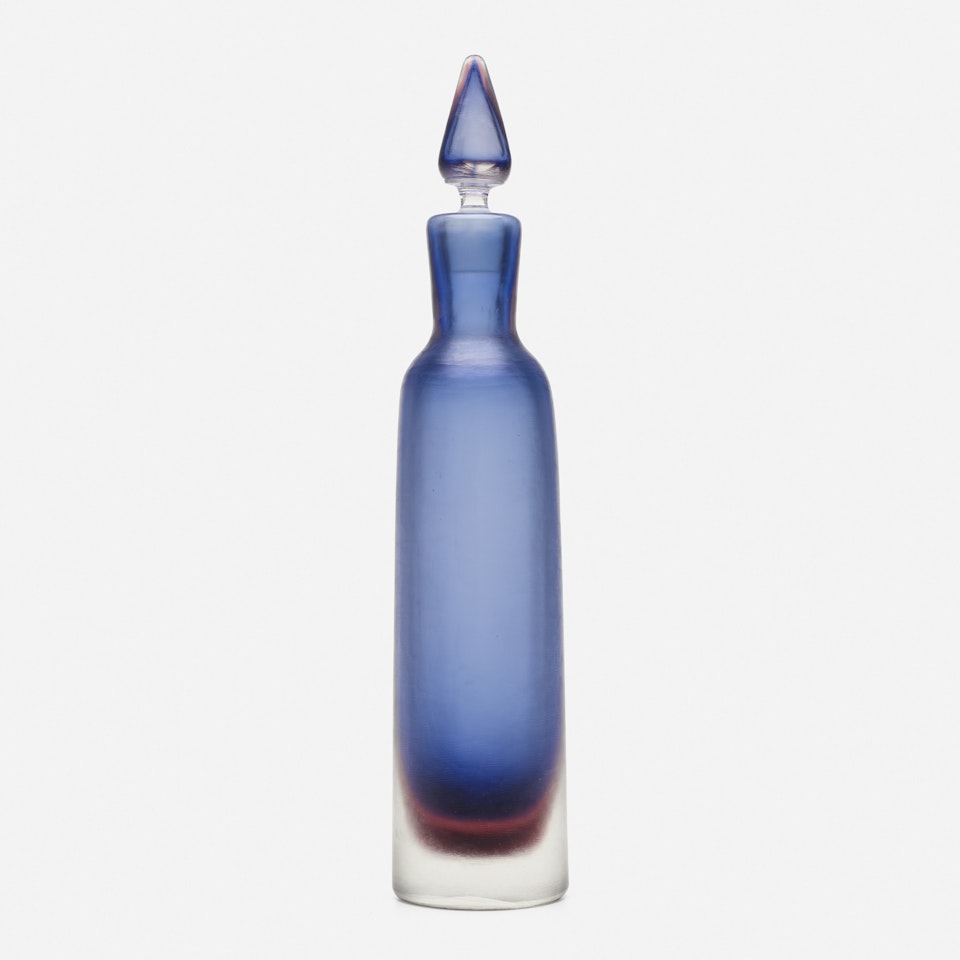 Inciso bottle with stopper by Paolo Venini