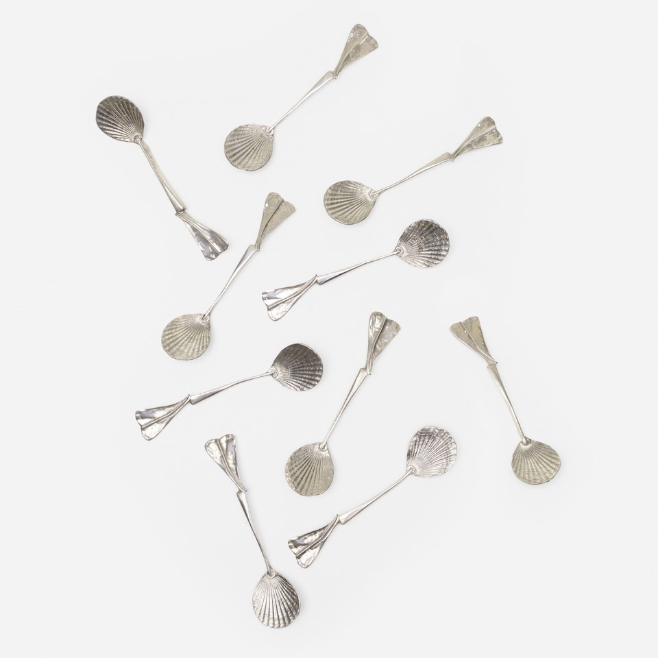 Les Phagocyte spoons, set of ten by Claude Lalanne