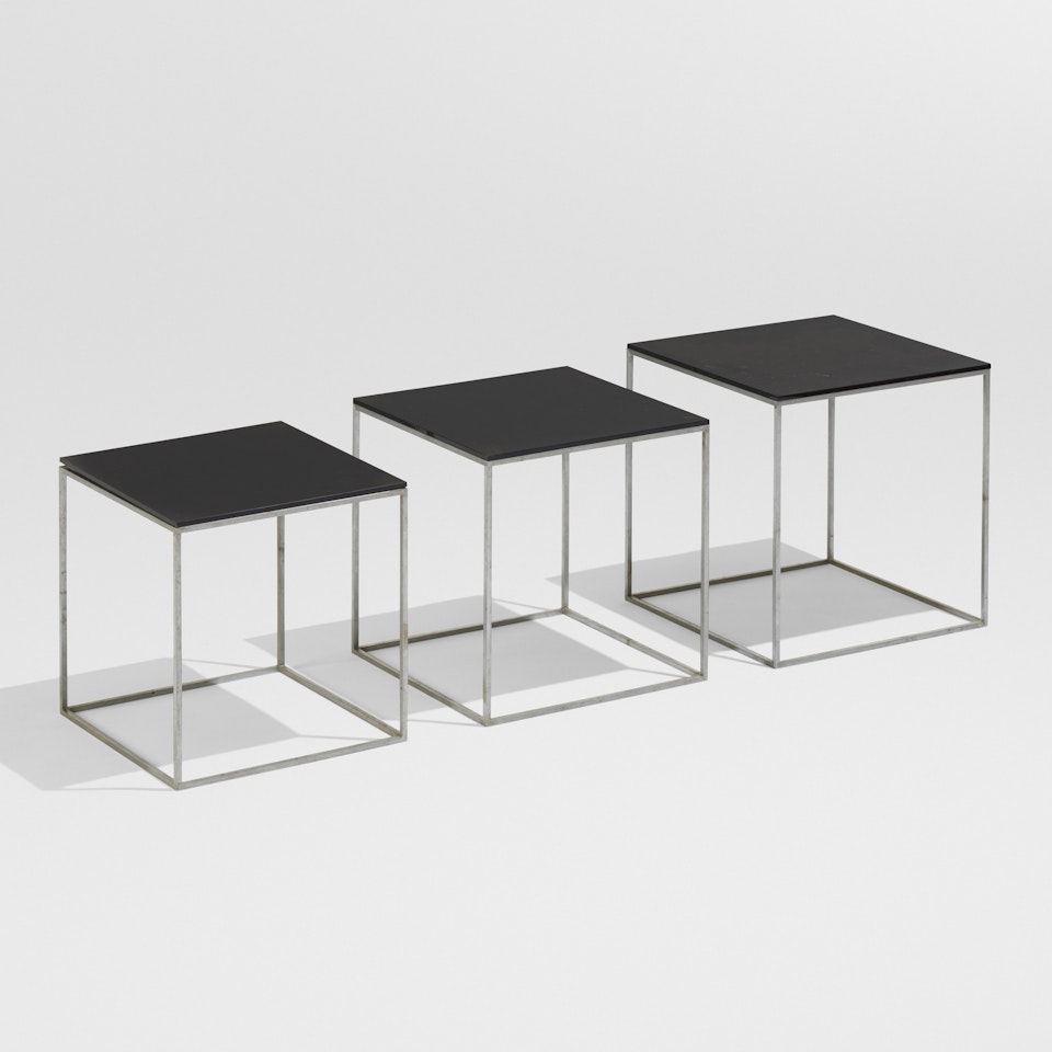 PK 71 nesting tables, set of three by Poul Kjaerholm