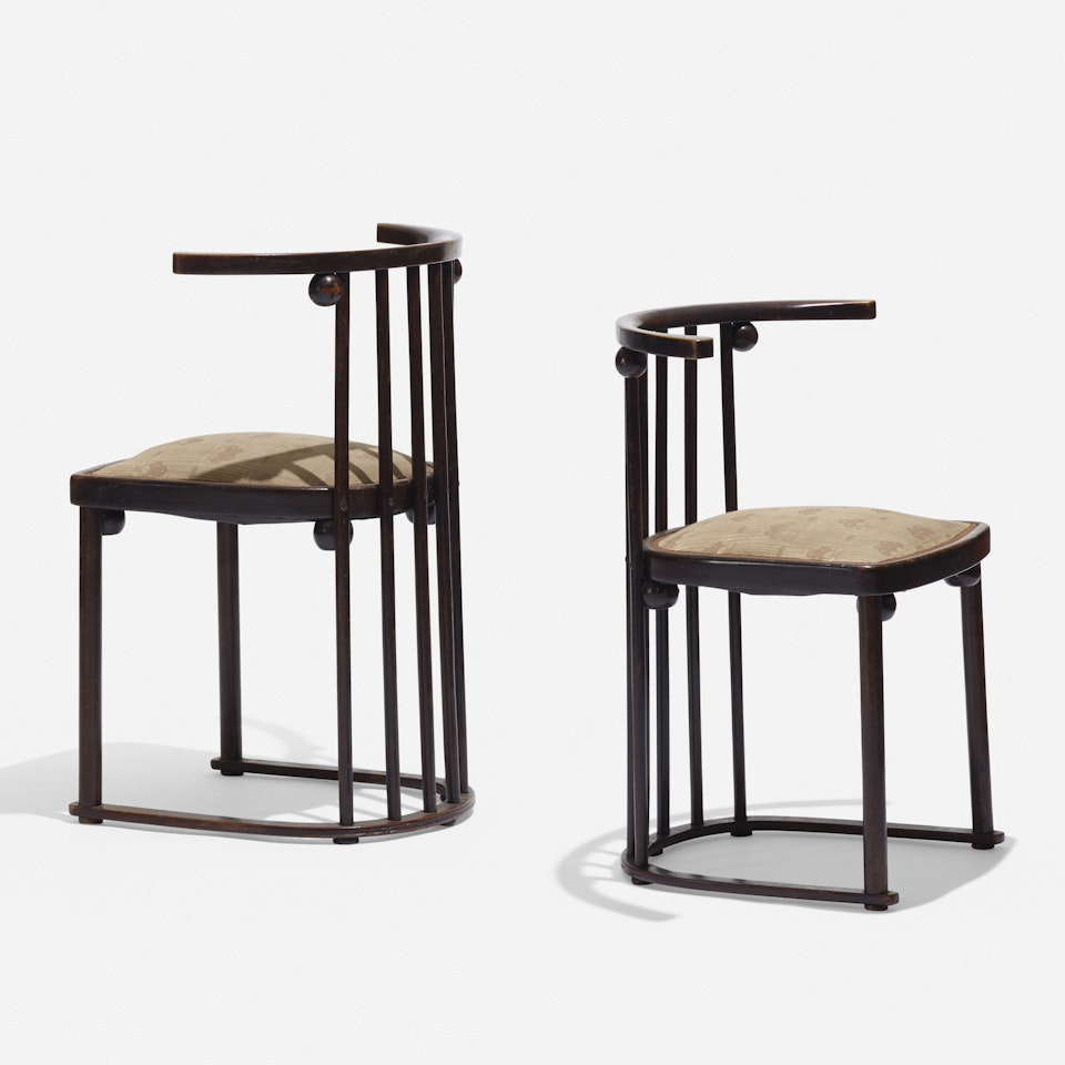 chairs model no. 729, pair by Josef Hoffmann
