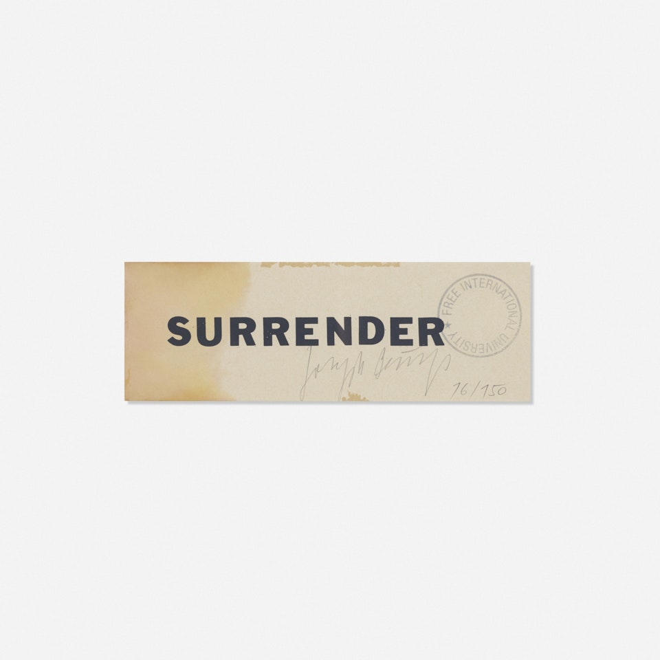 Surrender II by Joseph Beuys