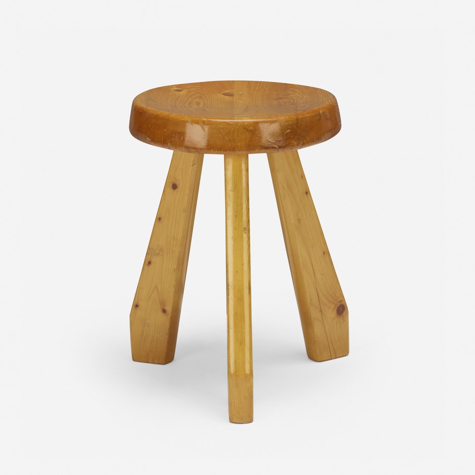 stool from Les Arcs, Savoie by Charlotte Perriand
