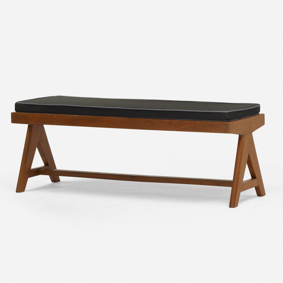 bench from the M.L.A. Flats building, Chandigarh by Pierre Jeanneret