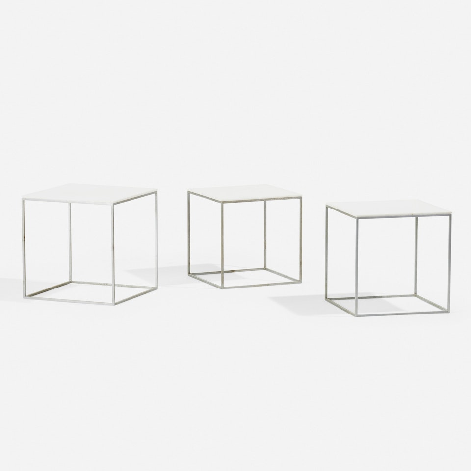PK 71 nesting tables, set of three by Poul Kjaerholm