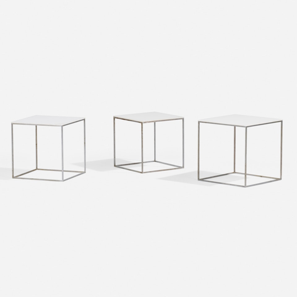 PK 71 nesting tables, set of three by Poul Kjaerholm