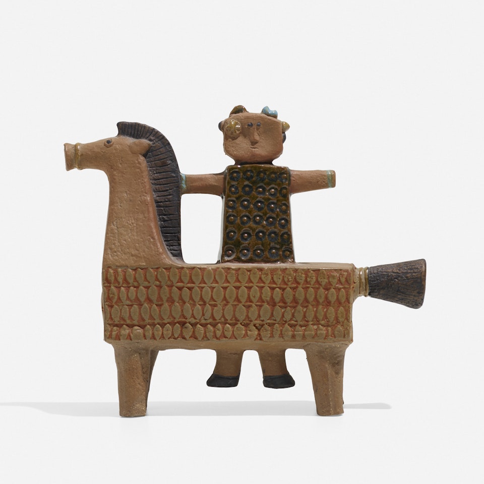 figure with horse by Stig Lindberg