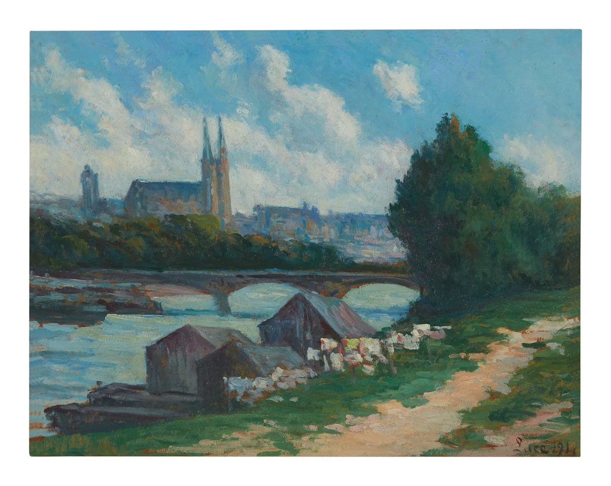 ANGERS, LES BORDS DE LA LOIRE by Maximilien Luce