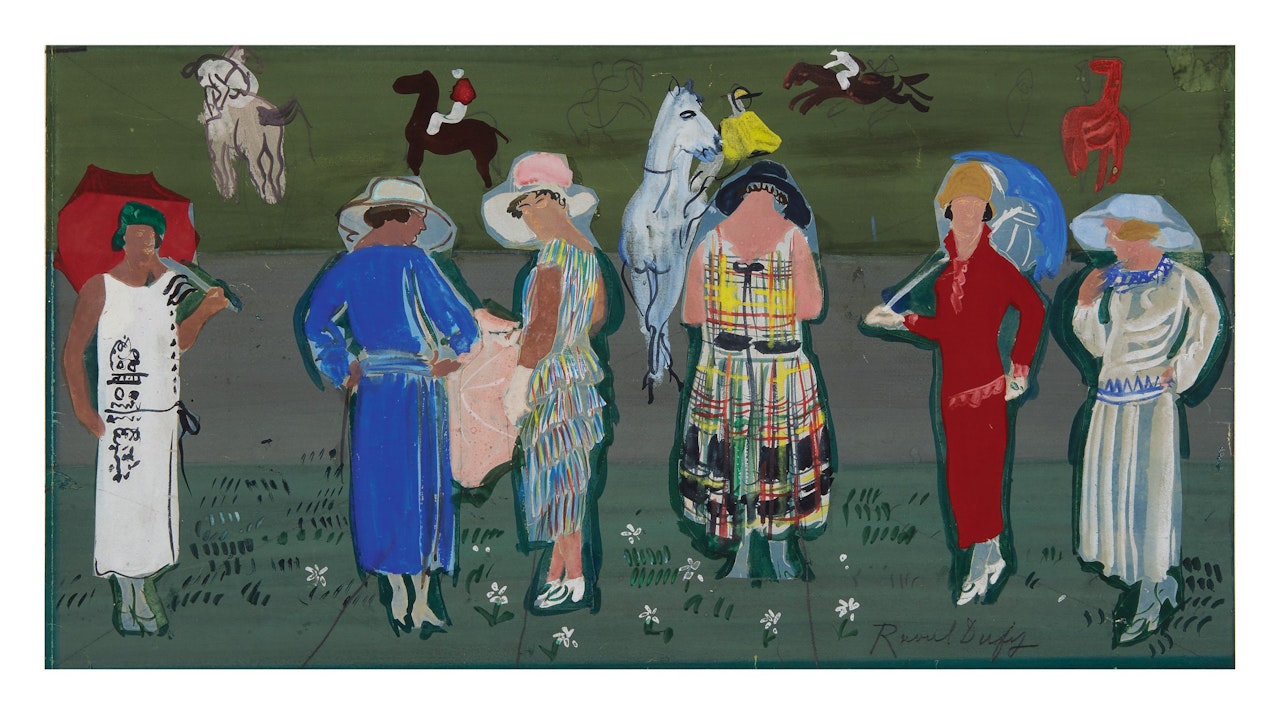 LES MANNEQUINS AUX COURSES by Raoul Dufy