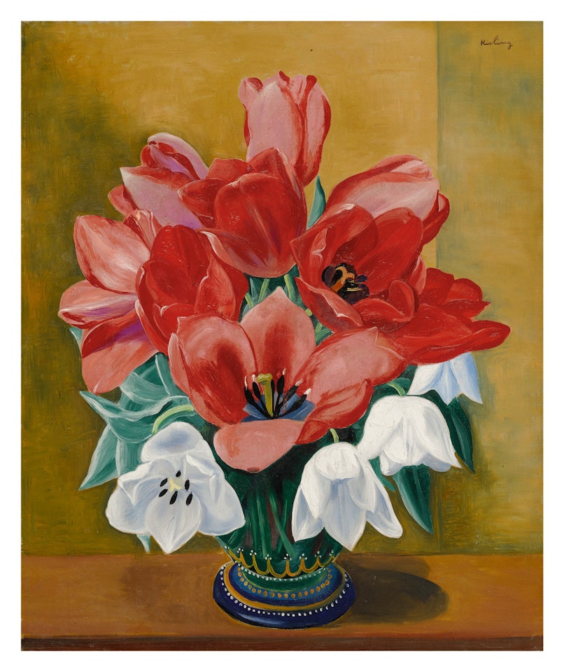 VASE DE TULIPES by Moïse Kisling