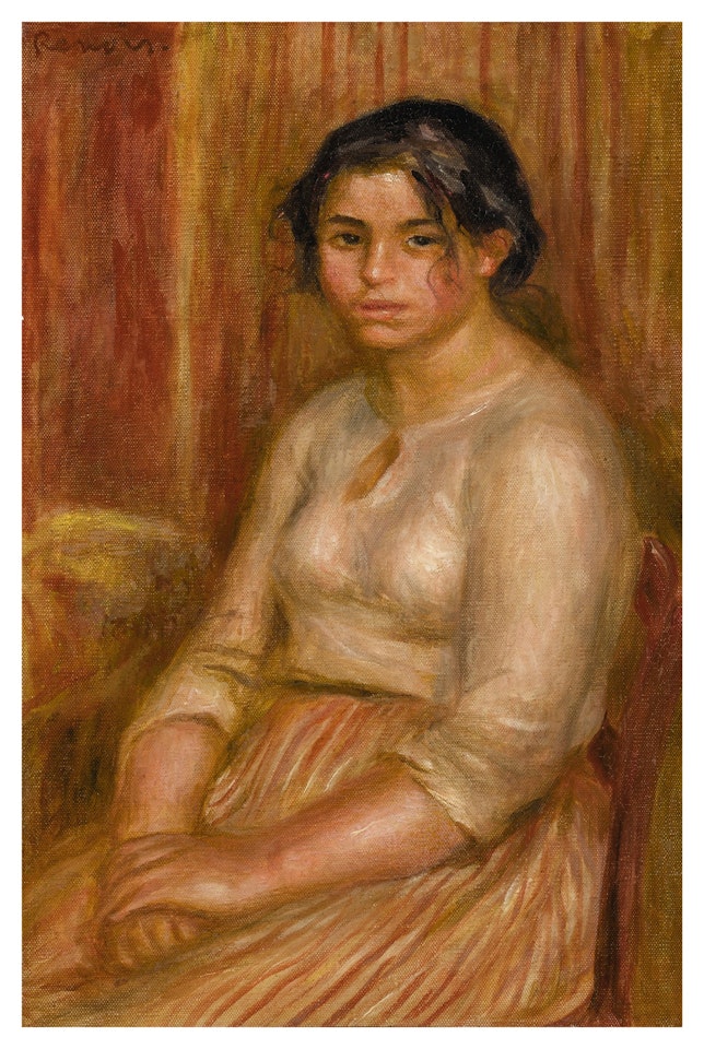 MARIA AU REPOS (GABRIELLE ASSISE) by Pierre-Auguste Renoir