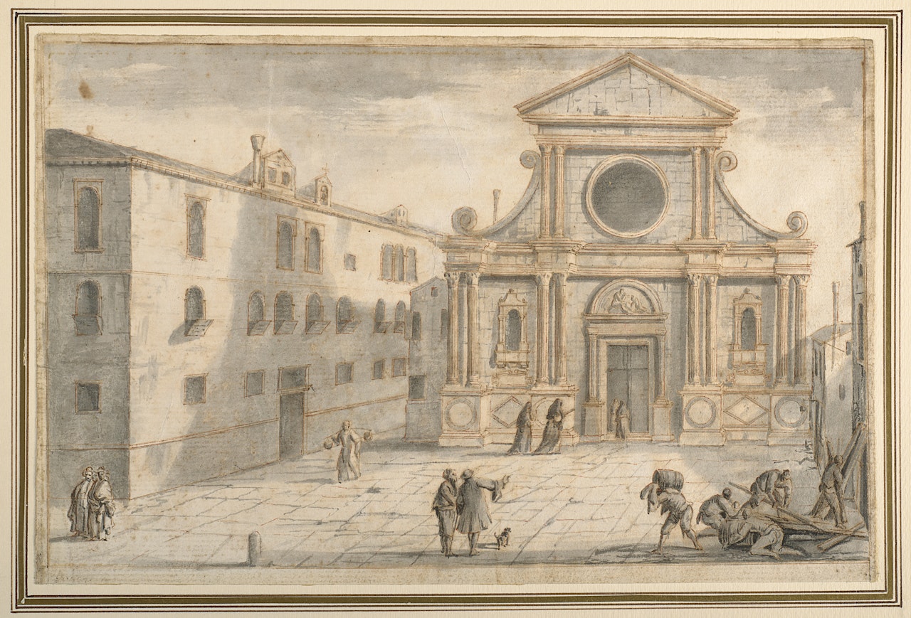 L'Église San Antonio di Castello à Venise by Luca Carlevarijs