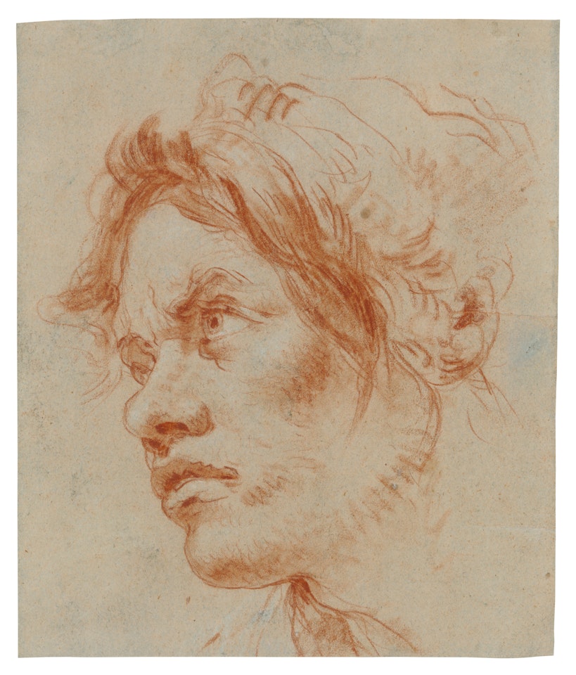 Tête de jeune homme regardant vers la gauche by Giovanni Battista Tiepolo